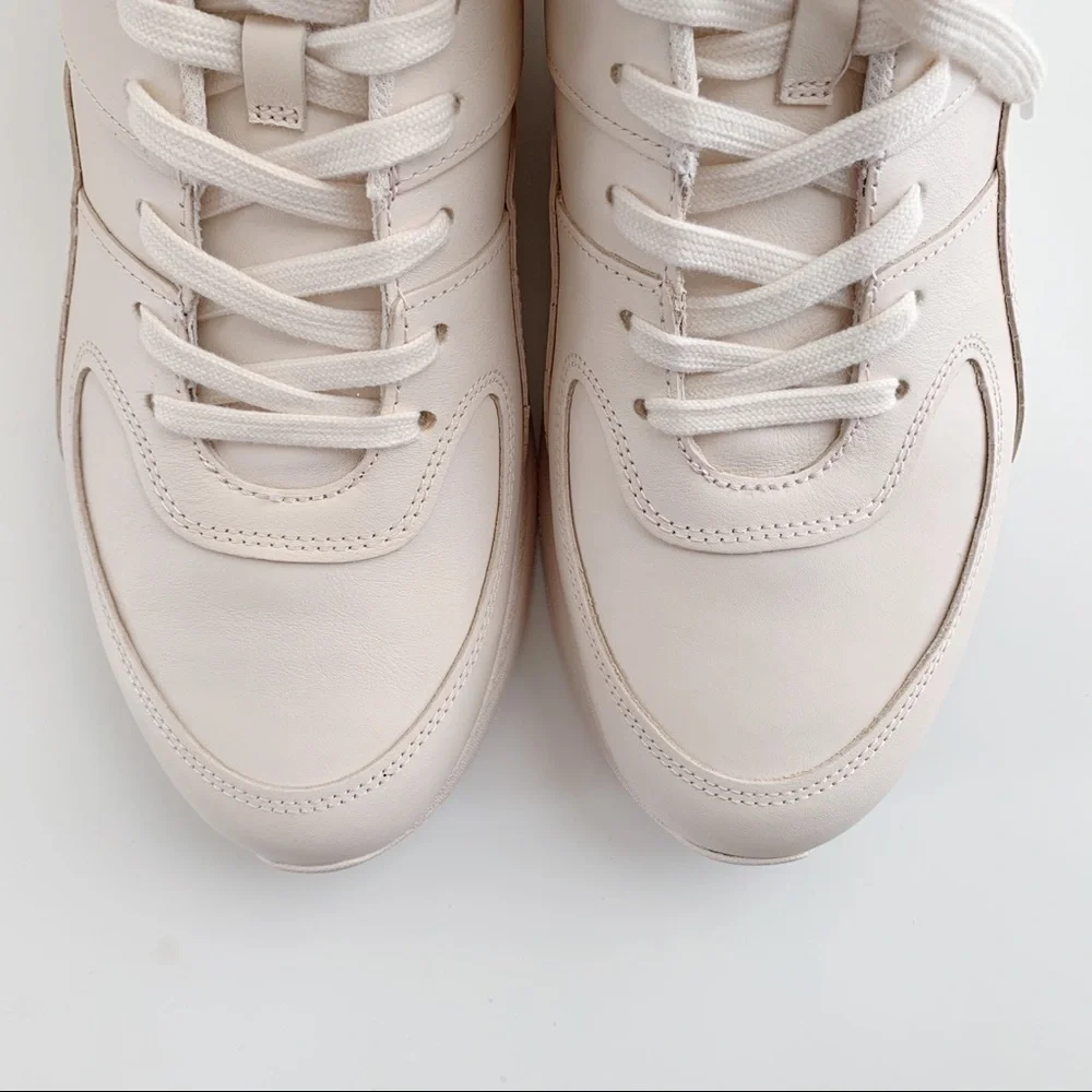 NWR Everlane The Trainer Leather Lace Up Sneaker in Blush Pink,‎ Size 13.5